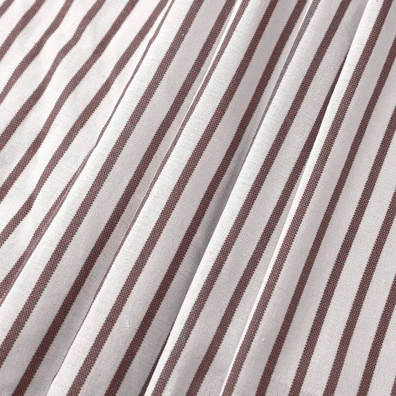 Psoiuetr Linen Shower Curtains for Bathroom Farmhouse Shower Curtain Rustic Country Button Fabric Pleated Brown Stripe 72" x 72"