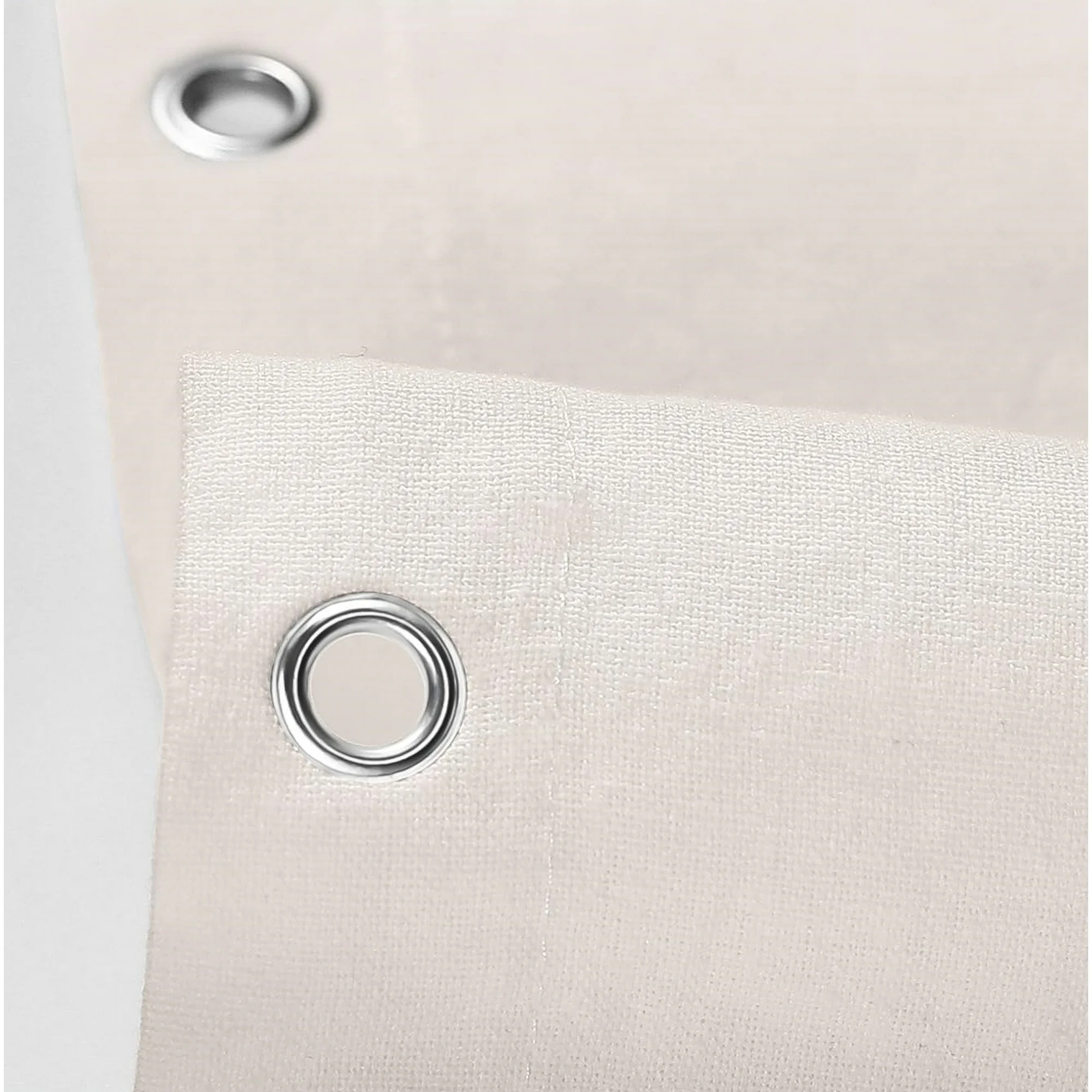 Psoiuetr Farmhouse Shower Curtain with A Ruffle Hem Beige Linen Shower Curtain for Bathroom 72"x72"