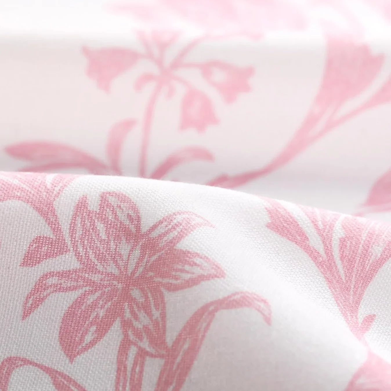 Psoiuetr Pink Shower Curtain Cotton Floral Cottagecore Spring Shower Curtain for Bathroom 72" W x 72" L